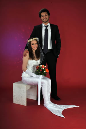 Hochzeotspaar als Meerjungfrau